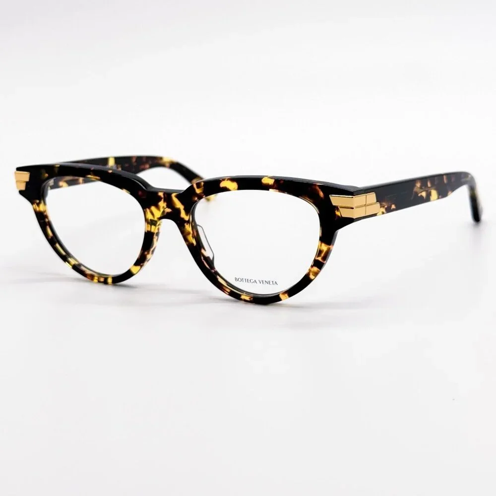 NEW BOTTEGA VENETA EYEGLASSES BV1106O 002 CAT EYE HAVANA WOMEN EYEWEAR